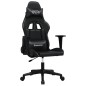 vidaXL Silla gaming cuero sintético negro vidaXL Silla gaming cuero sintético negro