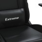 vidaXL Silla gaming cuero sintético negro vidaXL Silla gaming cuero sintético negro