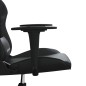 vidaXL Silla gaming cuero sintético negro vidaXL Silla gaming cuero sintético negro