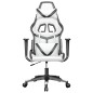 vidaXL Silla gaming cuero sintético blanco y negro vidaXL Silla gaming cuero sintético blanco y negro