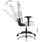 vidaXL Silla gaming cuero sintético blanco y negro vidaXL Silla gaming cuero sintético blanco y negro