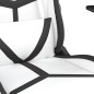 vidaXL Silla gaming cuero sintético blanco y negro vidaXL Silla gaming cuero sintético blanco y negro