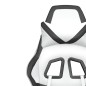 vidaXL Silla gaming cuero sintético blanco y negro vidaXL Silla gaming cuero sintético blanco y negro
