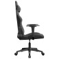 vidaXL Silla gaming cuero sintético negro y gris vidaXL Silla gaming cuero sintético negro y gris