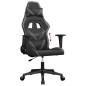 vidaXL Silla gaming cuero sintético negro y gris vidaXL Silla gaming cuero sintético negro y gris