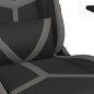 vidaXL Silla gaming cuero sintético negro y gris vidaXL Silla gaming cuero sintético negro y gris