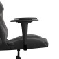 vidaXL Silla gaming cuero sintético negro y gris vidaXL Silla gaming cuero sintético negro y gris