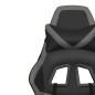 vidaXL Silla gaming cuero sintético negro y gris vidaXL Silla gaming cuero sintético negro y gris