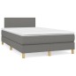 vidaXL Cama box spring con colchón tela gris oscuro 120x200 cm vidaXL Cama box spring con colchón tela gris oscuro 120x200 cm