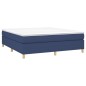 vidaXL Cama box spring con colchón tela azul 160x200 cm vidaXL Cama box spring con colchón tela azul 160x200 cm