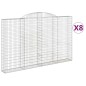 vidaXL Cestas de gaviones 8 uds forma de arco hierro 300x30x180/200 cm vidaXL Cestas de gaviones 8 uds forma de arco hierro 300x30x180/200 cm