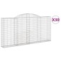 vidaXL Cestas de gaviones 30 uds forma de arco hierro 300x30x140/160cm vidaXL Cestas de gaviones 30 uds forma de arco hierro 300x30x140/160cm