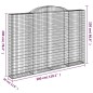 vidaXL Cestas de gaviones 7 uds forma de arco hierro 300x30x200/220 cm vidaXL Cestas de gaviones 7 uds forma de arco hierro 300x30x200/220 cm