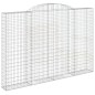 vidaXL Cestas de gaviones 5 uds forma de arco hierro 300x30x200/220 cm