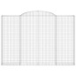 vidaXL Cestas de gaviones 5 uds forma de arco hierro 300x30x200/220 cm