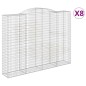 vidaXL Cestas de gaviones 8 uds forma de arco hierro 300x50x220/240 cm vidaXL Cestas de gaviones 8 uds forma de arco hierro 300x50x220/240 cm