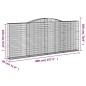 vidaXL Cestas gaviones 7 uds forma de arco hierro 400x30x160/180 cm vidaXL Cestas gaviones 7 uds forma de arco hierro 400x30x160/180 cm