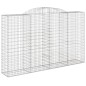 vidaXL Cestas de gaviones 8 uds forma de arco hierro 300x50x180/200 cm