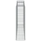 vidaXL Cestas de gaviones 8 uds forma de arco hierro 300x50x180/200 cm