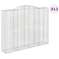 vidaXL Cestas de gaviones 13 uds forma de arco hierro 300x50x220/240cm vidaXL Cestas de gaviones 13 uds forma de arco hierro 300x50x220/240cm