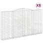 vidaXL Cestas de gaviones 8 uds forma de arco hierro 400x30x220/240 cm vidaXL Cestas de gaviones 8 uds forma de arco hierro 400x30x220/240 cm