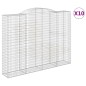 vidaXL Cestas de gaviones 10 uds forma de arco hierro 300x50x220/240cm vidaXL Cestas de gaviones 10 uds forma de arco hierro 300x50x220/240cm
