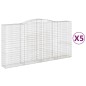 vidaXL Cestas de gaviones 5 uds forma de arco hierro 400x50x200/220 cm vidaXL Cestas de gaviones 5 uds forma de arco hierro 400x50x200/220 cm