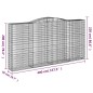 vidaXL Cestas de gaviones 5 uds forma de arco hierro 400x50x200/220 cm vidaXL Cestas de gaviones 5 uds forma de arco hierro 400x50x200/220 cm