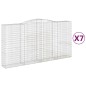 vidaXL Cestas de gaviones 7 uds forma de arco hierro 400x50x200/220 cm vidaXL Cestas de gaviones 7 uds forma de arco hierro 400x50x200/220 cm