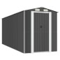 vidaXL Cobertizo de jardín acero galvanizado antracita 192x523x223 cm vidaXL Cobertizo de jardín acero galvanizado antracita 192x523x223 cm