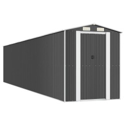 vidaXL Cobertizo de jardín acero galvanizado antracita 192x938x223 cm