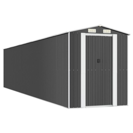 vidaXL Cobertizo de jardín acero galvanizado antracita 192x938x223 cm