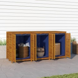 vidaXL Caja de almacenaje de jardín madera maciza acacia 210x87x104 cm