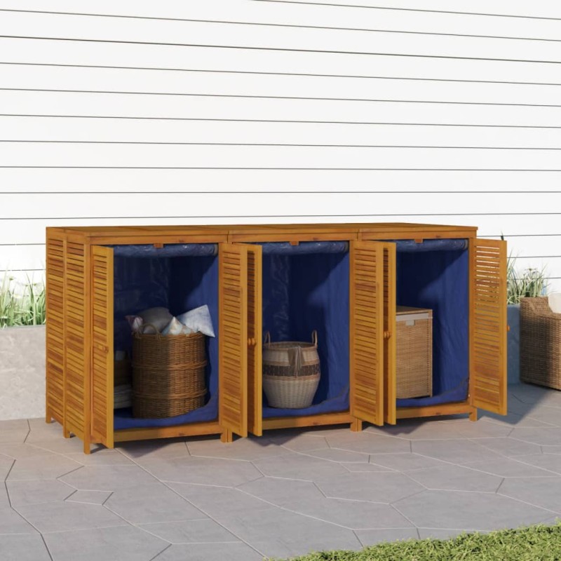 vidaXL Caja de almacenaje de jardín madera maciza acacia 210x87x104 cm vidaXL Caja de almacenaje de jardín madera maciza acacia 210x87x104 cm