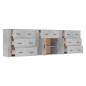 vidaXL Aparadores 3 piezas madera contrachapada gris hormigón vidaXL Aparadores 3 piezas madera contrachapada gris hormigón