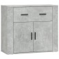 vidaXL Aparadores 3 piezas madera contrachapada gris hormigón vidaXL Aparadores 3 piezas madera contrachapada gris hormigón