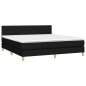 vidaXL Cama box spring con colchón tela negro 180x200 cm vidaXL Cama box spring con colchón tela negro 180x200 cm