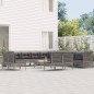 vidaXL Set de muebles de jardín 13 pzas y cojines ratán sintético gris vidaXL Set de muebles de jardín 13 pzas y cojines ratán sintético gris