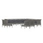 vidaXL Set de muebles de jardín 13 pzas y cojines ratán sintético gris vidaXL Set de muebles de jardín 13 pzas y cojines ratán sintético gris