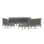 vidaXL Set de muebles de jardín 10 pzas y cojines ratán sintético gris vidaXL Set de muebles de jardín 10 pzas y cojines ratán sintético gris