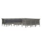 vidaXL Set de muebles de jardín 13 pzas y cojines ratán sintético gris vidaXL Set de muebles de jardín 13 pzas y cojines ratán sintético gris