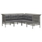 vidaXL Set de muebles de jardín 13 pzas y cojines ratán sintético gris vidaXL Set de muebles de jardín 13 pzas y cojines ratán sintético gris