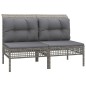 vidaXL Set de muebles de jardín 13 pzas y cojines ratán sintético gris vidaXL Set de muebles de jardín 13 pzas y cojines ratán sintético gris
