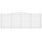 vidaXL Cestas de gaviones 20 uds forma de arco hierro 400x50x140/160cm