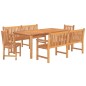 vidaXL Juego de comedor para jardín 5 piezas madera maciza de teca vidaXL Juego de comedor para jardín 5 piezas madera maciza de teca