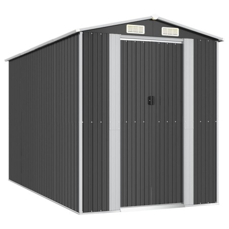 vidaXL Cobertizo de jardín acero galvanizado antracita 192x357x223 cm	