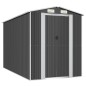 vidaXL Cobertizo de jardín acero galvanizado antracita 192x357x223 cm vidaXL Cobertizo de jardín acero galvanizado antracita 192x357x223 cm