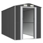 vidaXL Cobertizo de jardín acero galvanizado antracita 192x357x223 cm vidaXL Cobertizo de jardín acero galvanizado antracita 192x357x223 cm