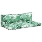 vidaXL Cojines para palets 2 unidades tela estampado de hojas vidaXL Cojines para palets 2 unidades tela estampado de hojas