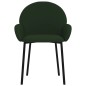vidaXL Sillas de comedor 2 unidades terciopelo verde oscuro vidaXL Sillas de comedor 2 unidades terciopelo verde oscuro